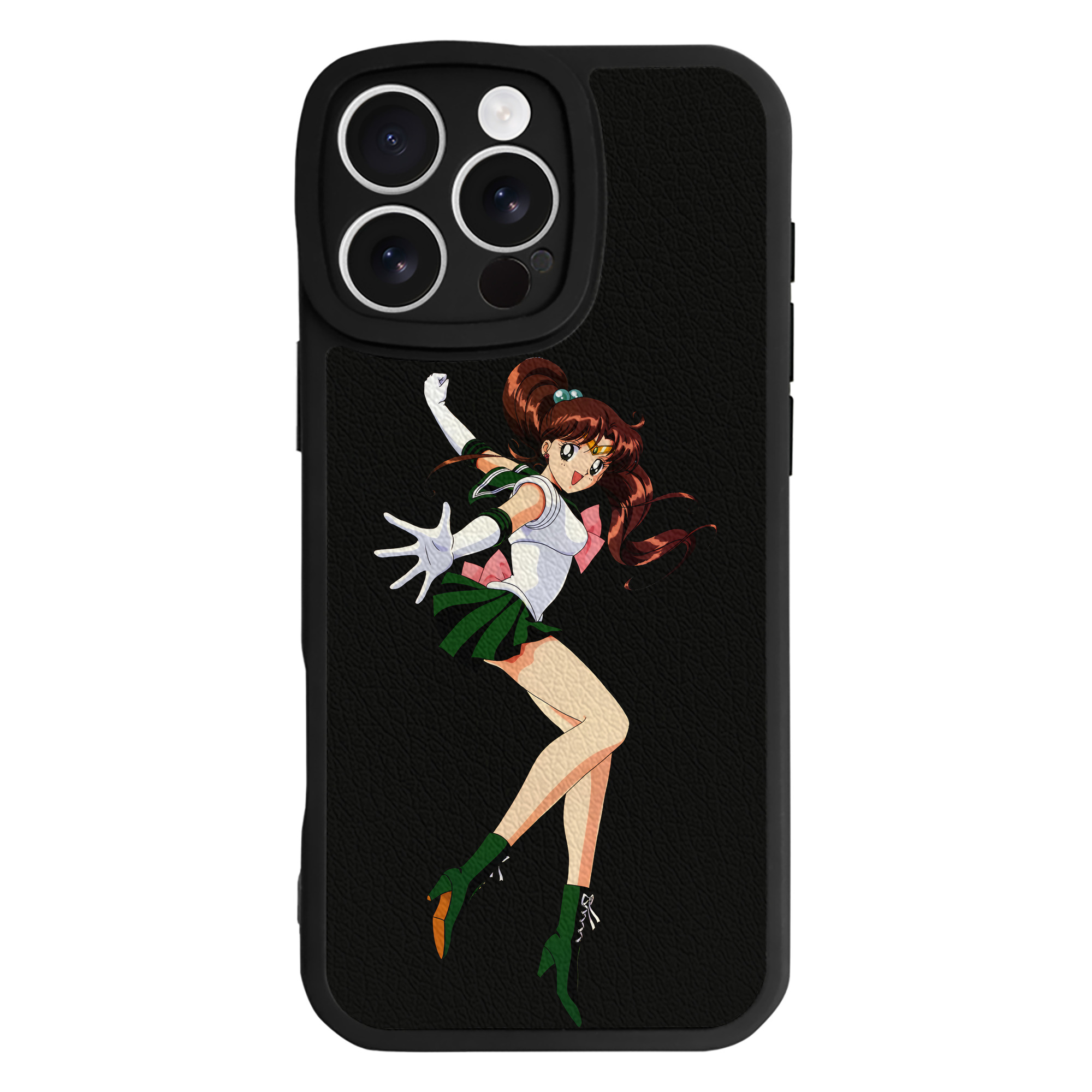 （画像用） 美少女戦士セーラームーン 木野 まこと きの まこと Sailor Moon Kino Makoto （セーラージュピター；Sailor Jupiter） 【iPhone 16シリーズ対応】シリコンスマホケース（レザー調） 材質：シリコン